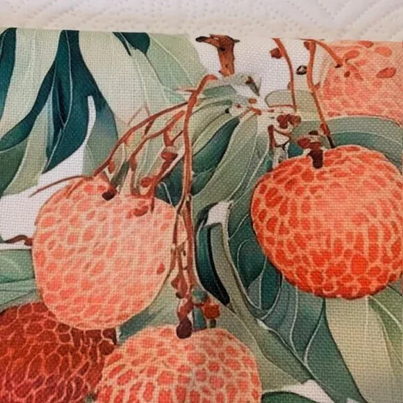 Lychee Fruit Lumber Pillow Covers 12x20" NWOT - Picture 5 of 6